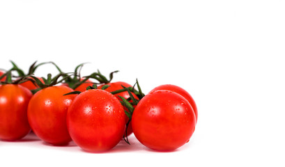 chili tomatoes on white background