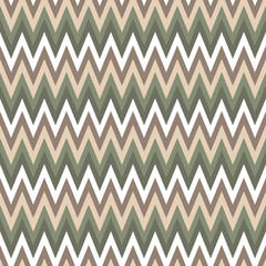 Seamless chevron pattern. Cute green and brawn Christmas palette