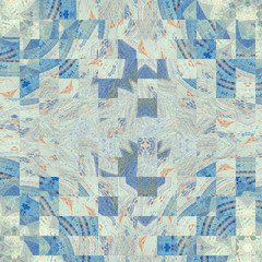 blue and white squares mosaic with ripples effect