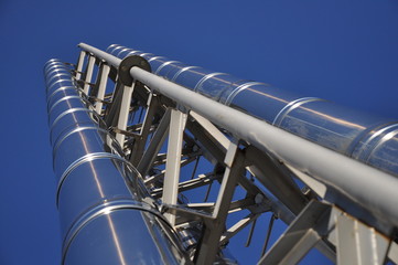 stainless steel pipe for flue gases from the boiler room