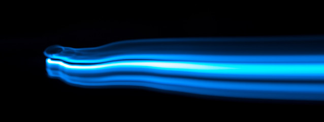 Blue and white streaks of light