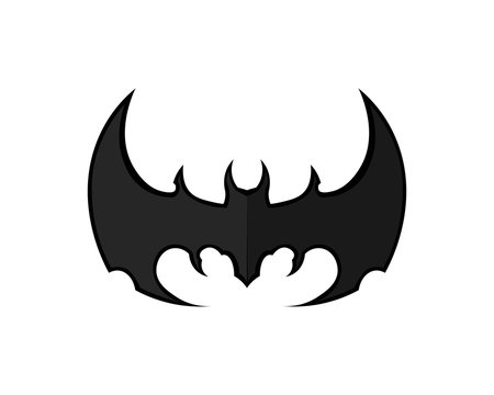 bat open wings flying concept elements icon