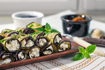 eggplant rolls.