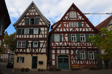 Schorndorf, Baden-Württemberg, Deutschland : Alte Fachwerkhäuser