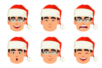 Business man in Santa Claus costume