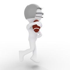 Stick Figure Playing Football