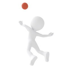 Volleyball playing stick figures