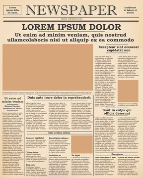 old newspaper front page