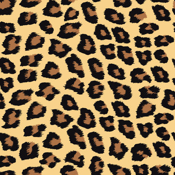 seamless pattern with leopard skin