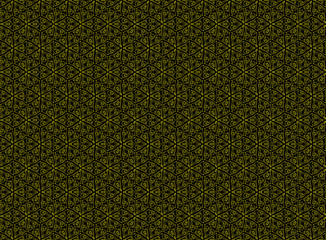 Vintage ornament yellow and black, vector