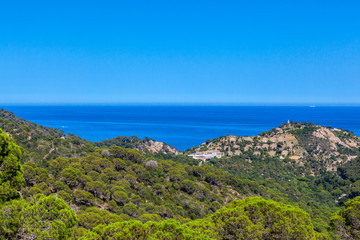 Fototapeta premium The hills and mountains of Casa Giverola, Tossa de mar 