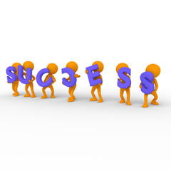 Business team spells success