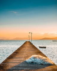 pier at sunset