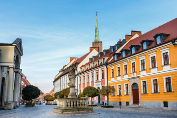 Obraz premium Ostrow Tumski, historic district of Wroclaw, Poland