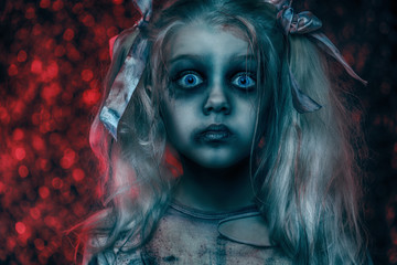 portrait of zombie girl