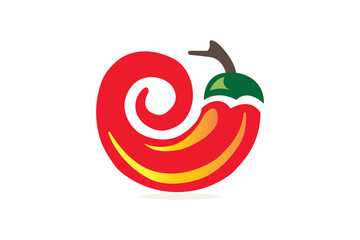 Chili pepper icon, spicy vegetable illustration