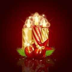 Vector Illustration on "Merry Christmas" theme.