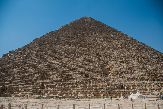 Landscape of Chefren pyramid in Giza complex, Egypt.