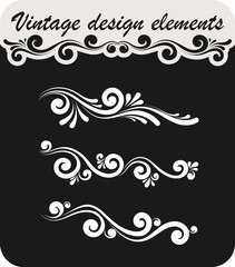 Vintage decorative design elements