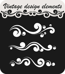 Vintage decorative design elements