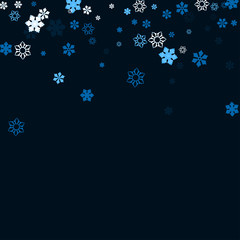 Falling christmas snow on black