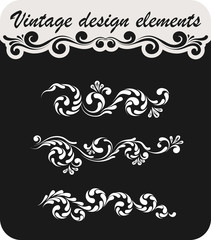 Vintage decorative design elements