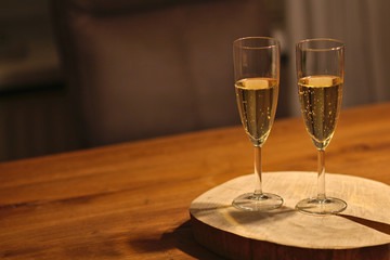 Natürlicher Sektempfang