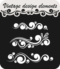 Vintage decorative design elements