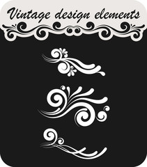 Vintage decorative design elements