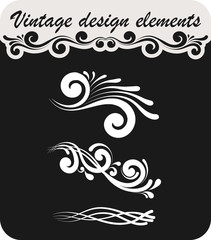 Vintage decorative design elements
