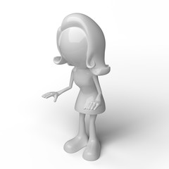 Woman character in different positions