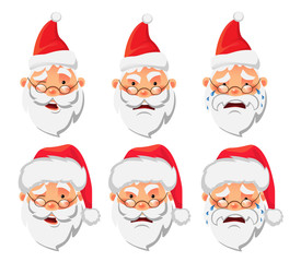 Obraz na płótnie Canvas Santa Claus head set