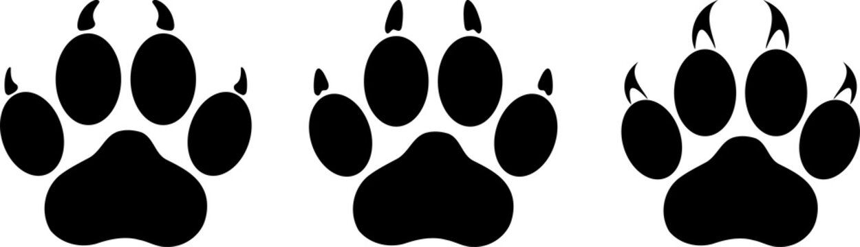 Katzenpfote, Pfote, Katze, Aufkleber Label, Logo