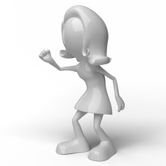 Woman character in different positions