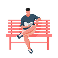 man sitting on a bench