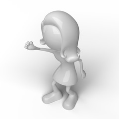 Woman character in different positions