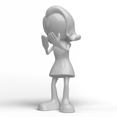 Woman character in different positions