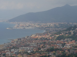 Fototapeta na wymiar Verezzi - panorama del golfo dalla borgata Roccaro