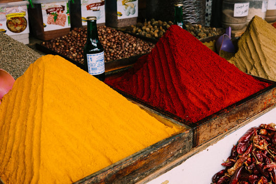 Morocco market spices