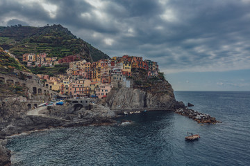 Village of Manrola in Cinque Terre, Italy