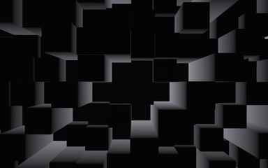 Abstract dark elegant cube geometric background