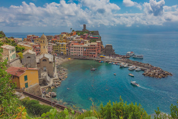 Obraz na płótnie Canvas Port of Vernazza, in Cinque Terre, Italy