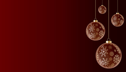 Boules de noël rouge