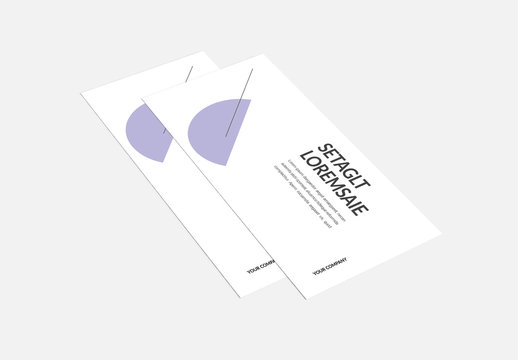 Trifold Brochure Layout with Purple Accents