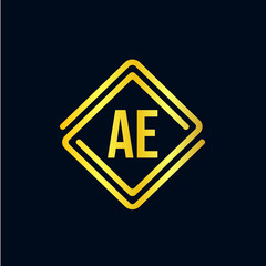 Initial Letter AE Logo Template Design