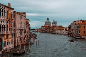 Venice - a view of Grand Canal from Ponte del'  Accademia