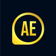 Initial Letter AE Logo Template Design