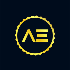 Initial Letter AE Logo Template Design
