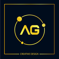 Initial Letter AG Logo Template Design