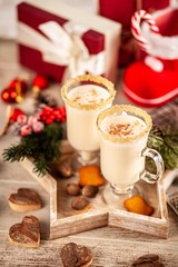 Traditional eggnog for Christmas